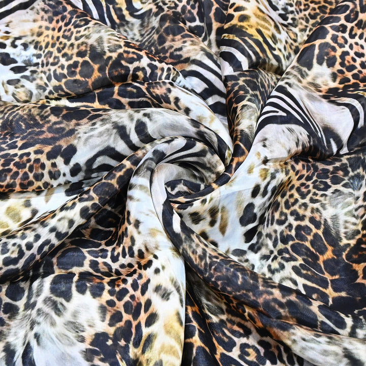 Premium Glass Organza Digital Print Fabric | Designer Printed Organza fabric-GLA200-3