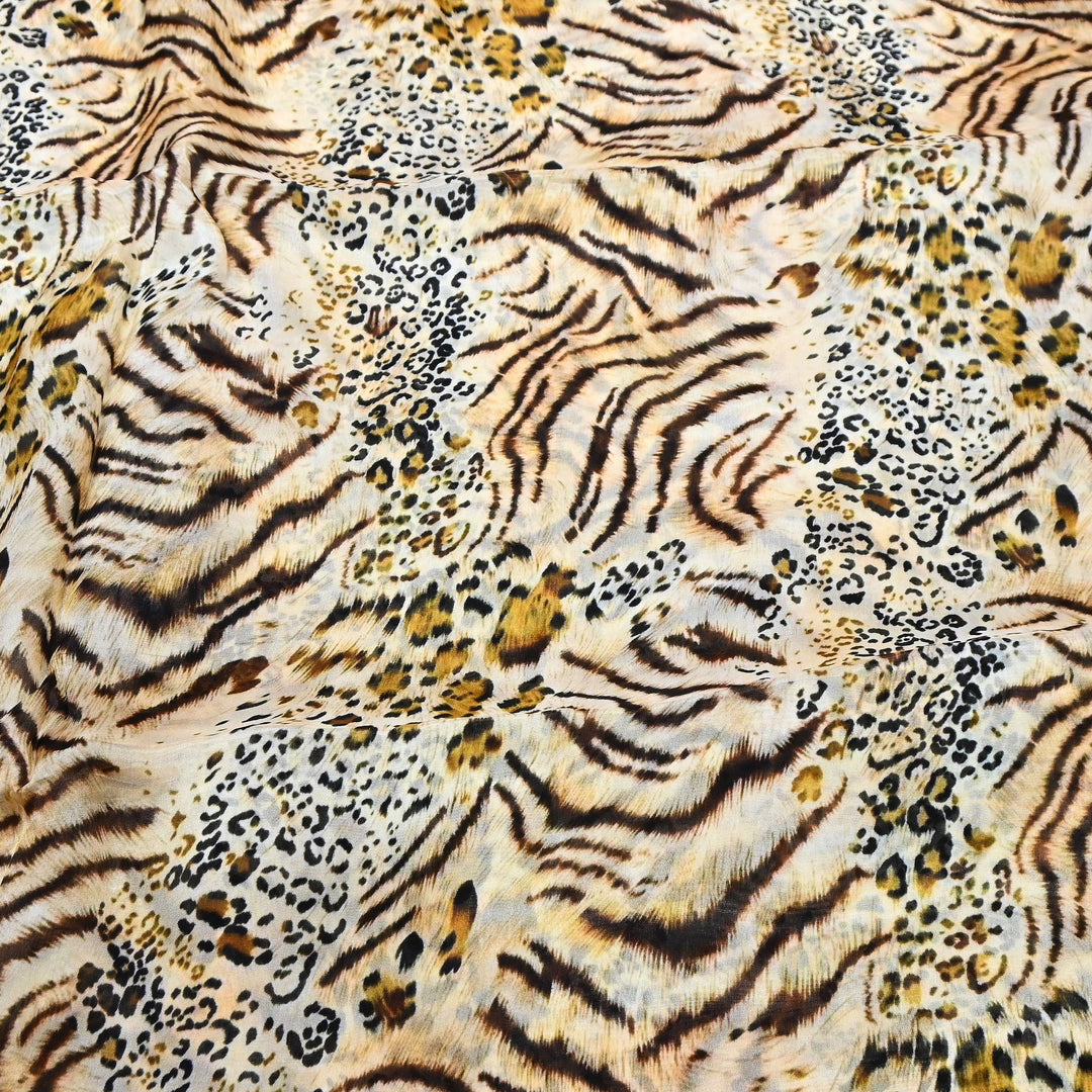 Premium Glass Organza Digital Print Fabric | Designer Printed Organza fabric-GLA200-1