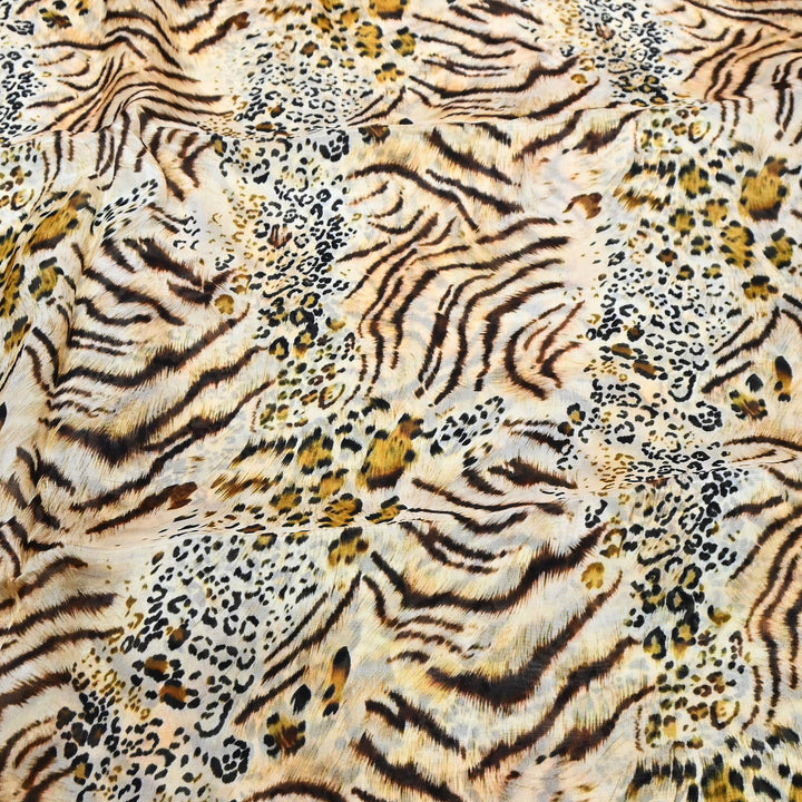 Premium Glass Organza Digital Print Fabric | Designer Printed Organza fabric-GLA200-1
