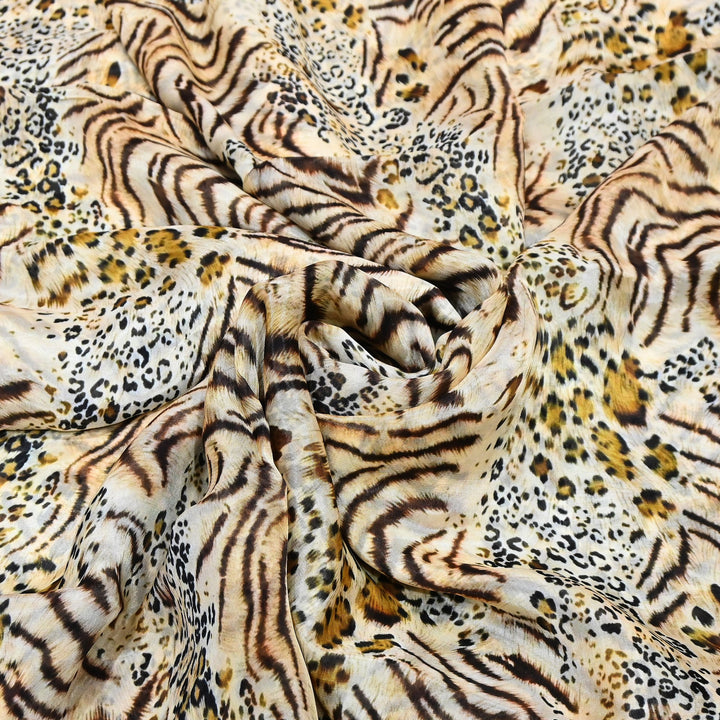 Premium Glass Organza Digital Print Fabric | Designer Printed Organza fabric-GLA200-1
