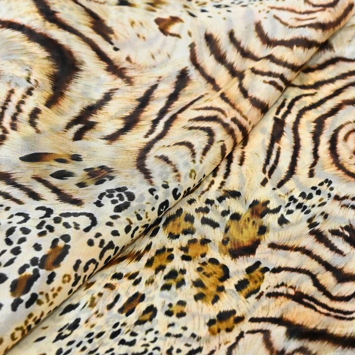 Premium Glass Organza Digital Print Fabric | Designer Printed Organza fabric-GLA200-1
