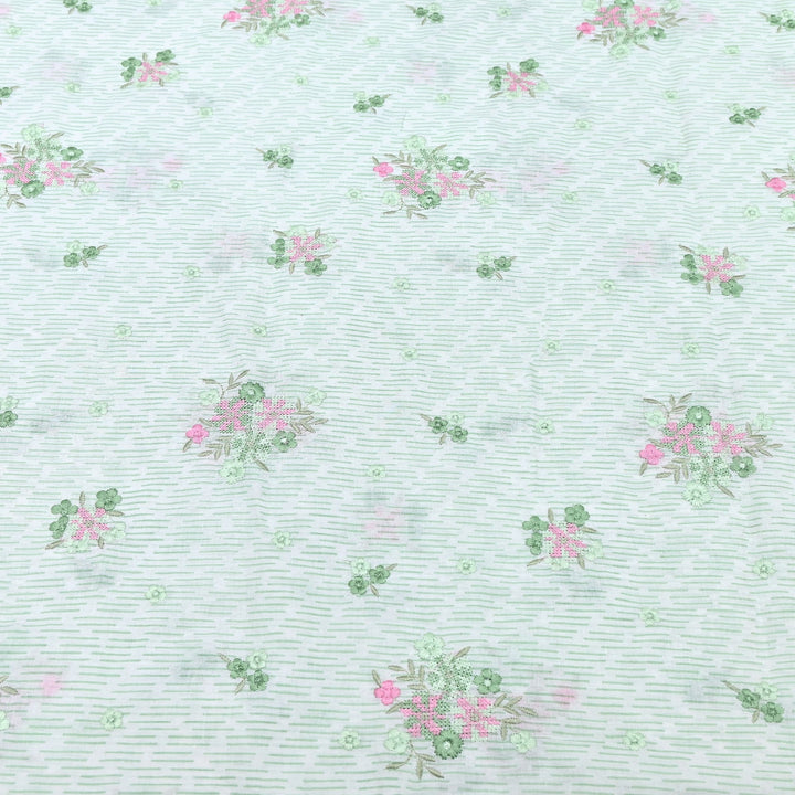 Premium Cotton Malmal Discharge Print Embroidery Fabric | Soft Lightweight Designer Fabric- GP4168-3