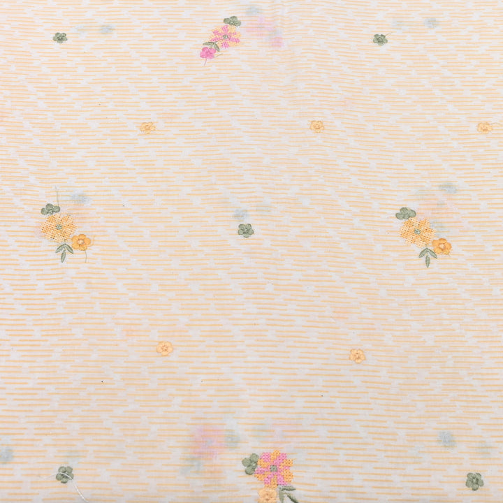 Premium Cotton Malmal Discharge Print Embroidery Fabric | Soft Lightweight Designer Fabric- GP4168A-4