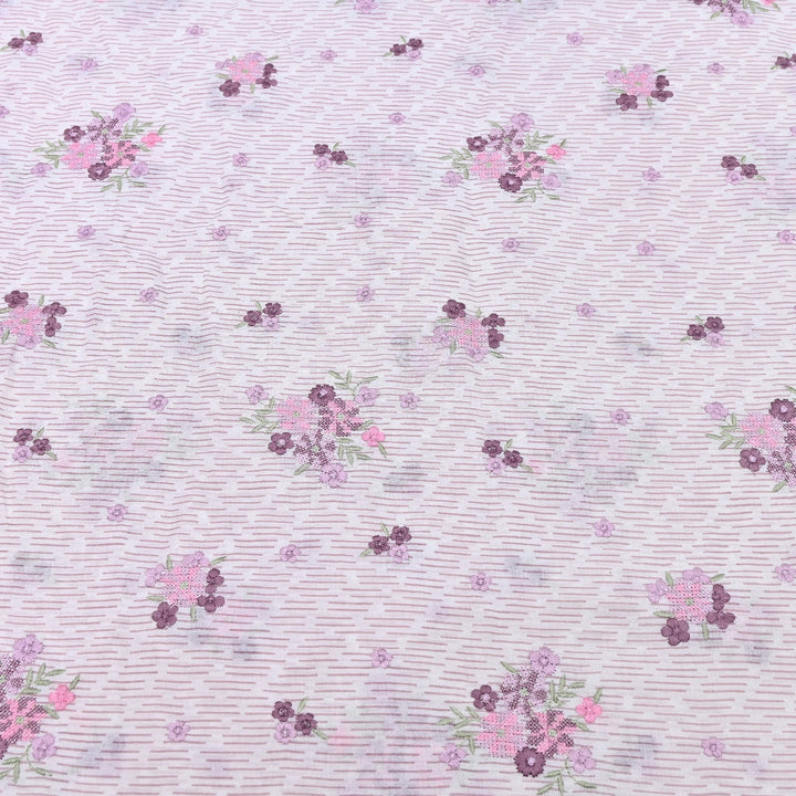 Premium Cotton Malmal Discharge Print Embroidery Fabric | Soft Lightweight Designer Fabric- GP4168-6