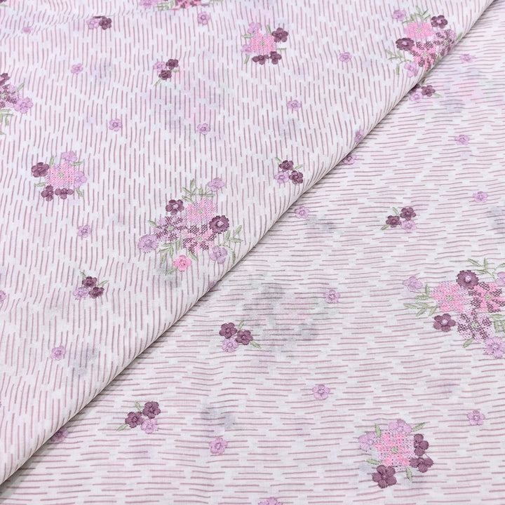 Premium Cotton Malmal Discharge Print Embroidery Fabric | Soft Lightweight Designer Fabric- GP4168-6