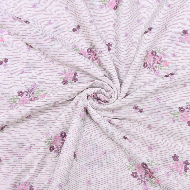 Premium Cotton Malmal Discharge Print Embroidery Fabric | Soft Lightweight Designer Fabric- GP4168-6