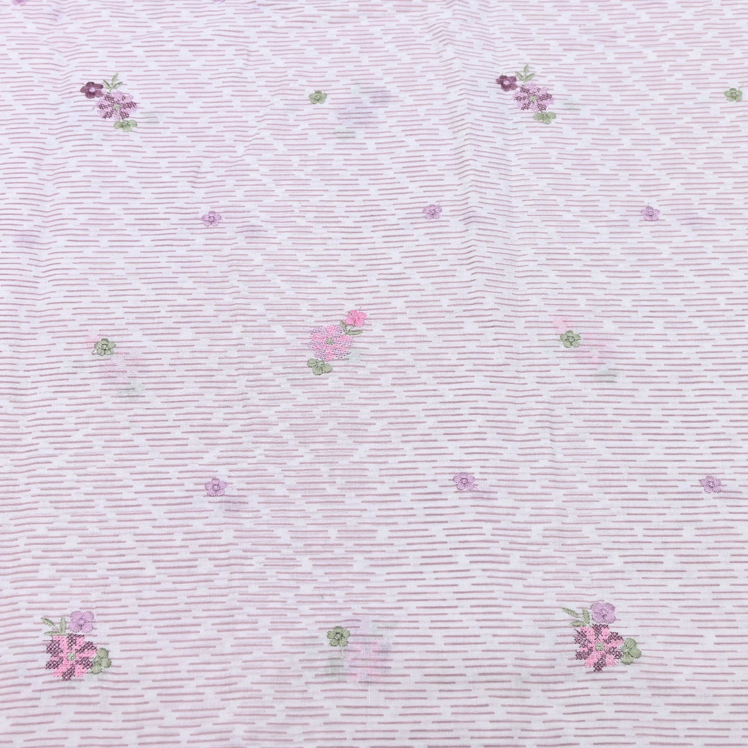 Premium Cotton Malmal Discharge Print Embroidery Fabric | Soft Lightweight Designer Fabric- GP4168A-6