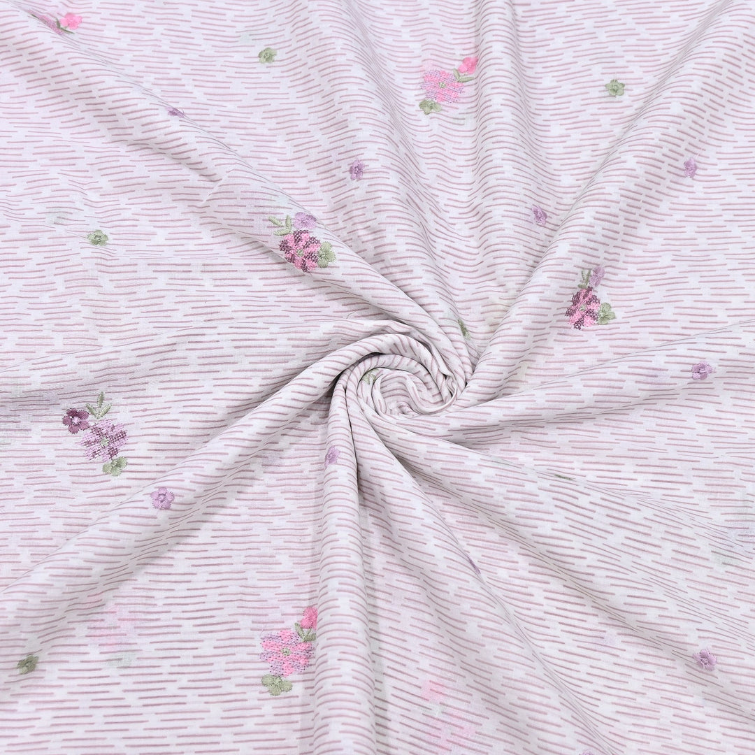 Premium Cotton Malmal Discharge Print Embroidery Fabric | Soft Lightweight Designer Fabric- GP4168A-6