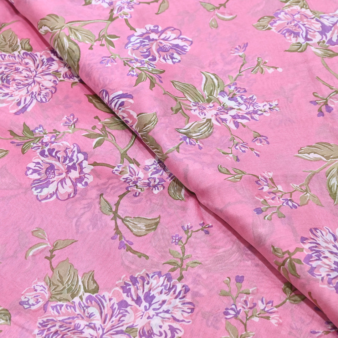 Silk Chanderi Digital Print Fabric 44" – Soft Lightweight Designer Fabric 001664-5