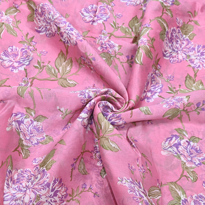 Silk Chanderi Digital Print Fabric 44" – Soft Lightweight Designer Fabric 001664-5
