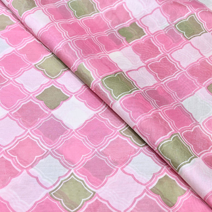 Silk Chanderi Digital Print Fabric 44" – Soft Lightweight Designer Fabric 001664-4