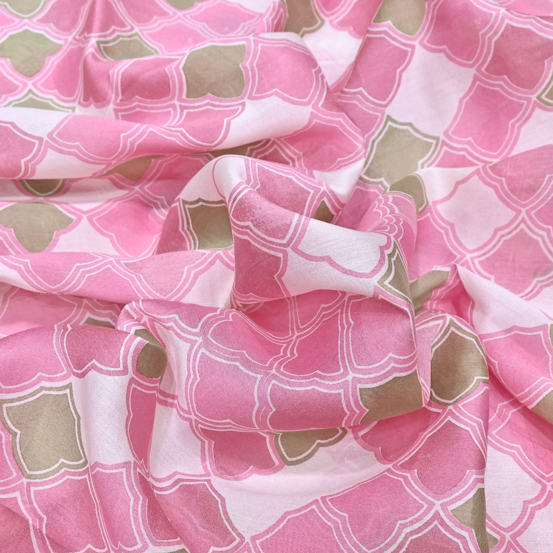 Silk Chanderi Digital Print Fabric 44" – Soft Lightweight Designer Fabric 001664-4
