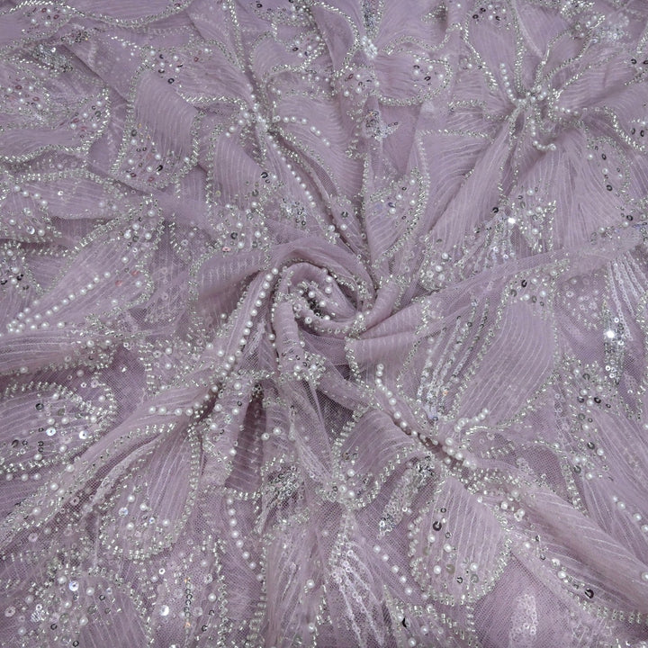 Beautiful Imported Net Cut Dana & Sequins Embroidery Fabric