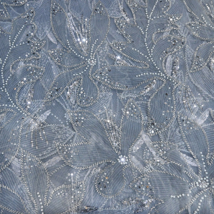 Beautiful Imported Net Cut Dana & Sequins Embroidery Fabric