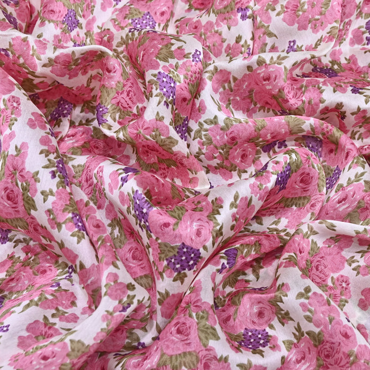 Silk Chanderi Digital Print Fabric 44" – Soft Lightweight Designer Fabric 001664-7