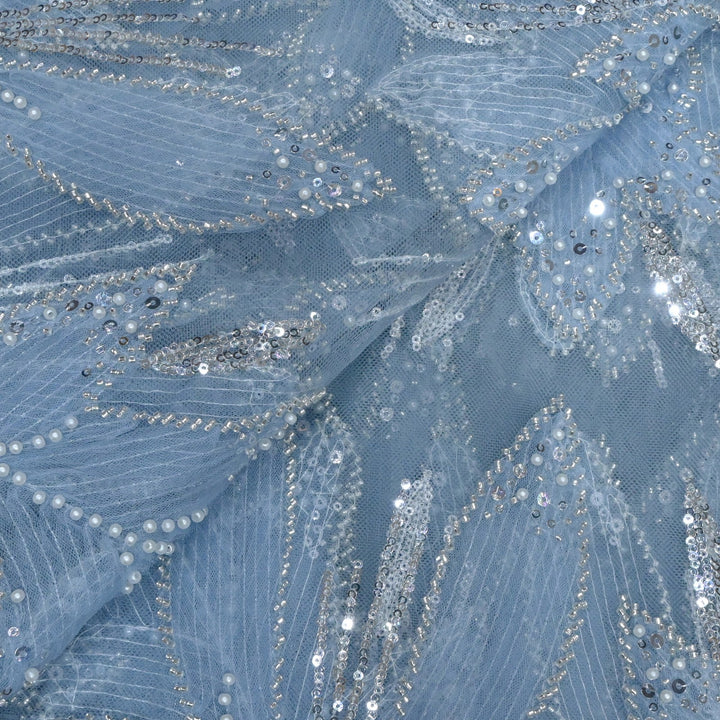 Beautiful Imported Net Cut Dana & Sequins Embroidery Fabric