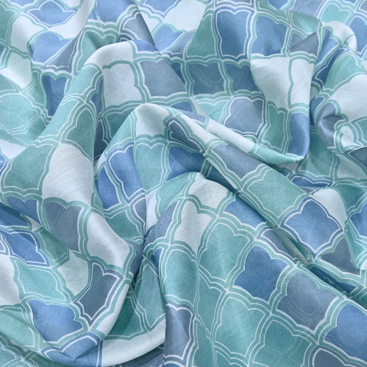 Silk Chanderi Digital Print Fabric 44" – Soft Lightweight Designer Fabric 001664-2