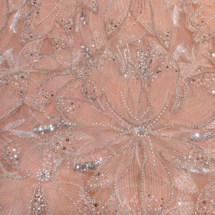 Beautiful Imported Net Cut Dana & Sequins Embroidery Fabric