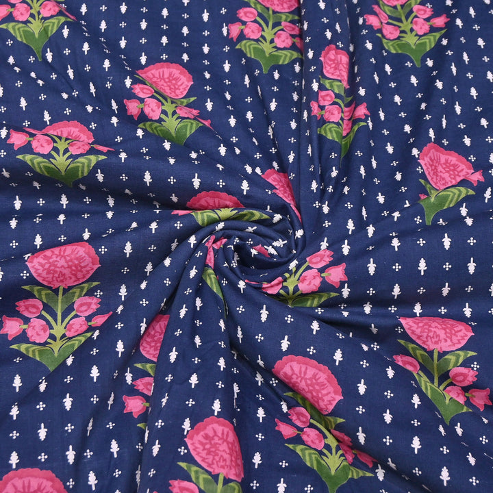 Premium Cotton Printed Fabric | Soft Breathable Designer Cotton Fabric | 000350-36