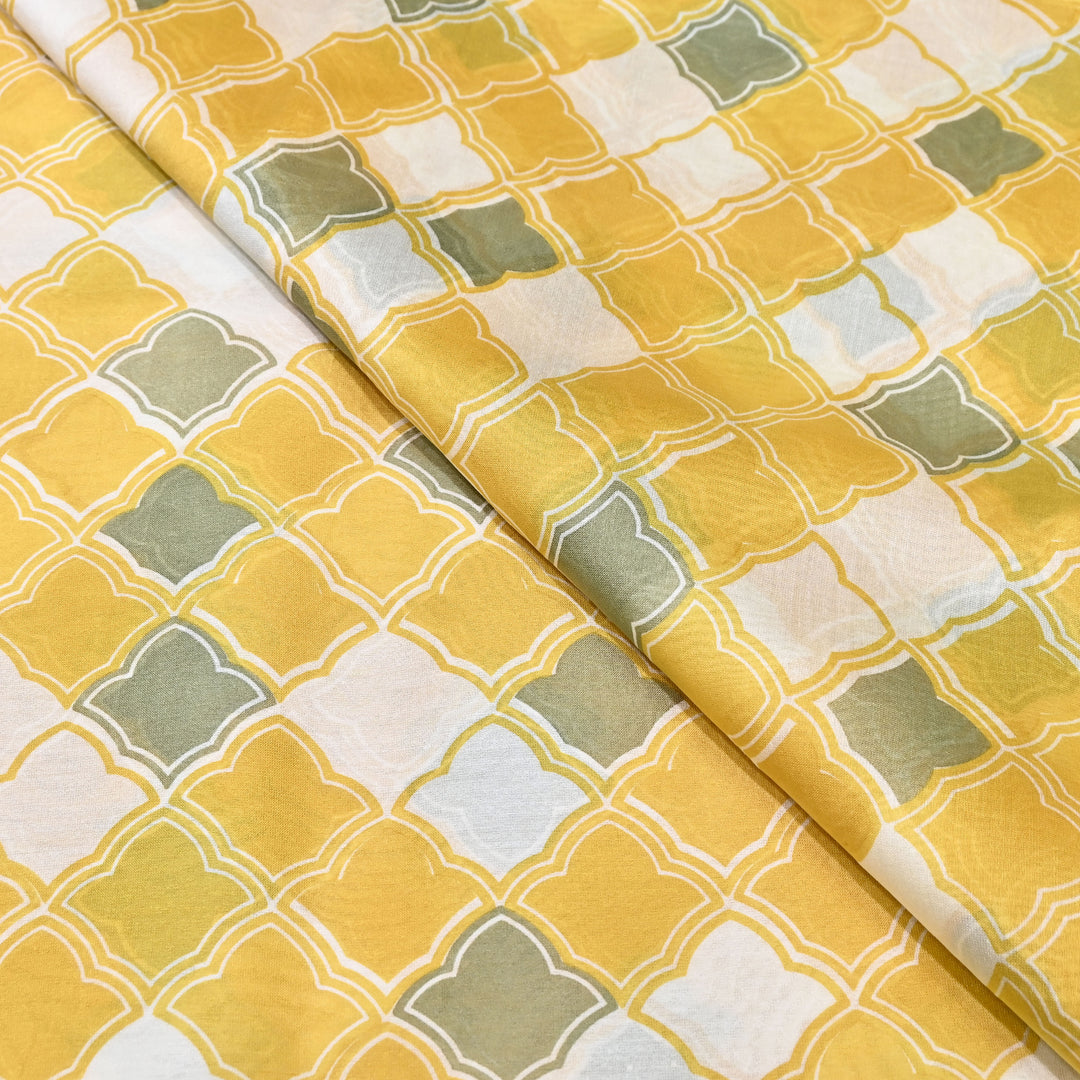 Silk Chanderi Digital Print Fabric 44" – Soft Lightweight Designer Fabric 001664-1