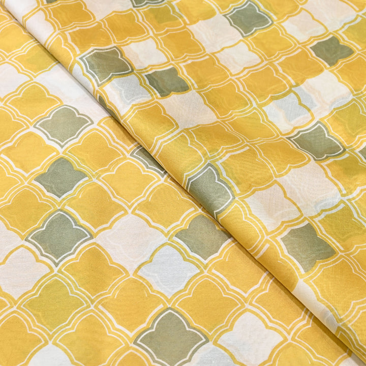 Silk Chanderi Digital Print Fabric 44" – Soft Lightweight Designer Fabric 001664-1