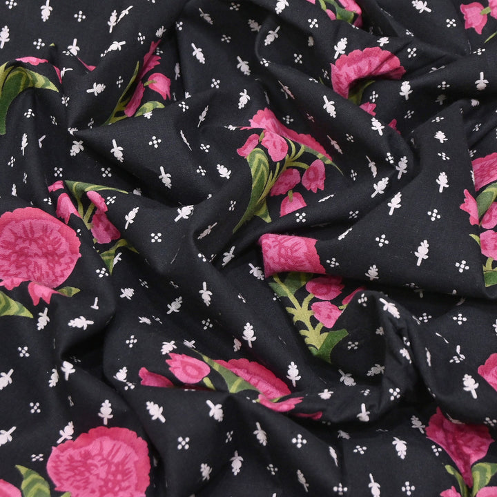 Premium Cotton Printed Fabric | Soft Breathable Designer Cotton Fabric | 000350-37