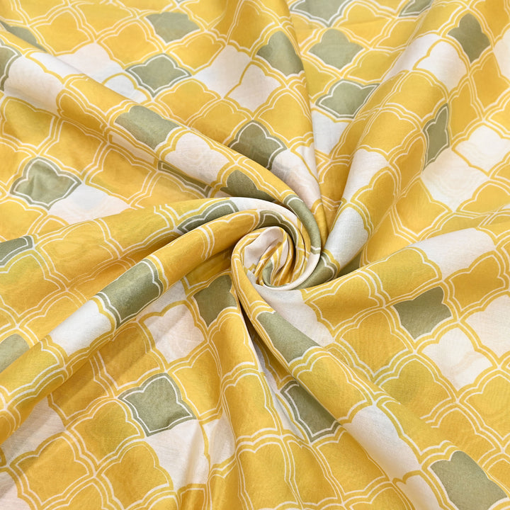 Silk Chanderi Digital Print Fabric 44" – Soft Lightweight Designer Fabric 001664-1