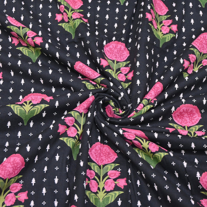 Premium Cotton Printed Fabric | Soft Breathable Designer Cotton Fabric | 000350-37