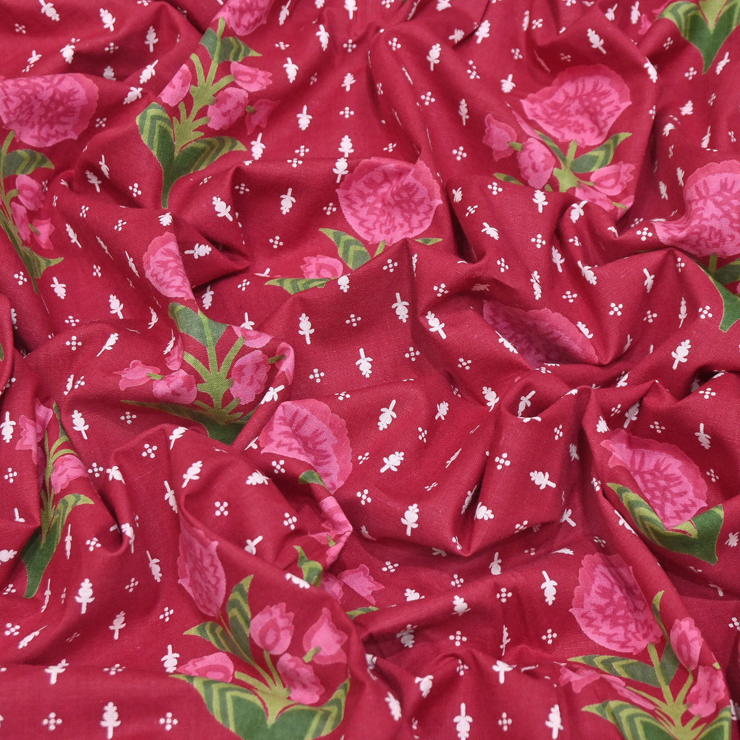 Premium Cotton Printed Fabric | Soft Breathable Designer Cotton Fabric | 000350-38