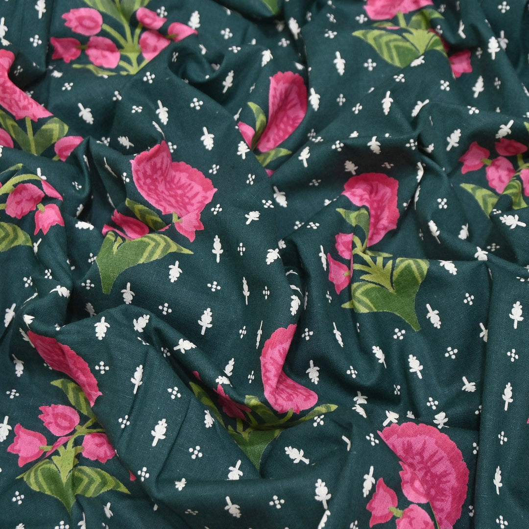 Premium Cotton Printed Fabric | Soft Breathable Designer Cotton Fabric | 000350-39