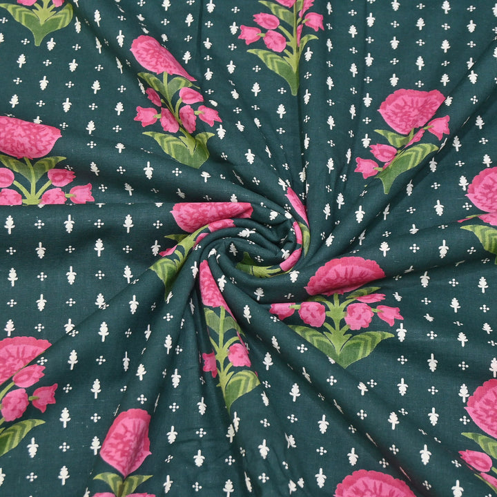 Premium Cotton Printed Fabric | Soft Breathable Designer Cotton Fabric | 000350-39