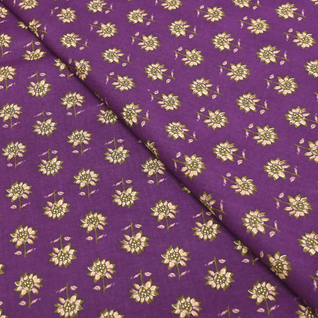 Premium Cotton Printed Fabric | Soft Breathable Designer Cotton Fabric | 000350-35