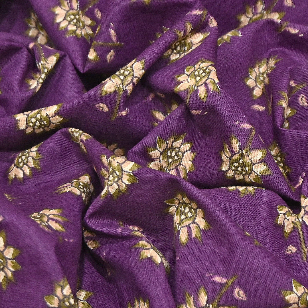 Premium Cotton Printed Fabric | Soft Breathable Designer Cotton Fabric | 000350-35