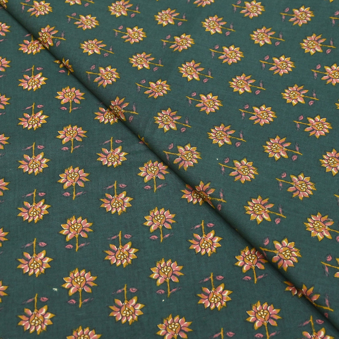 Premium Cotton Printed Fabric | Soft Breathable Designer Cotton Fabric | 000350-34