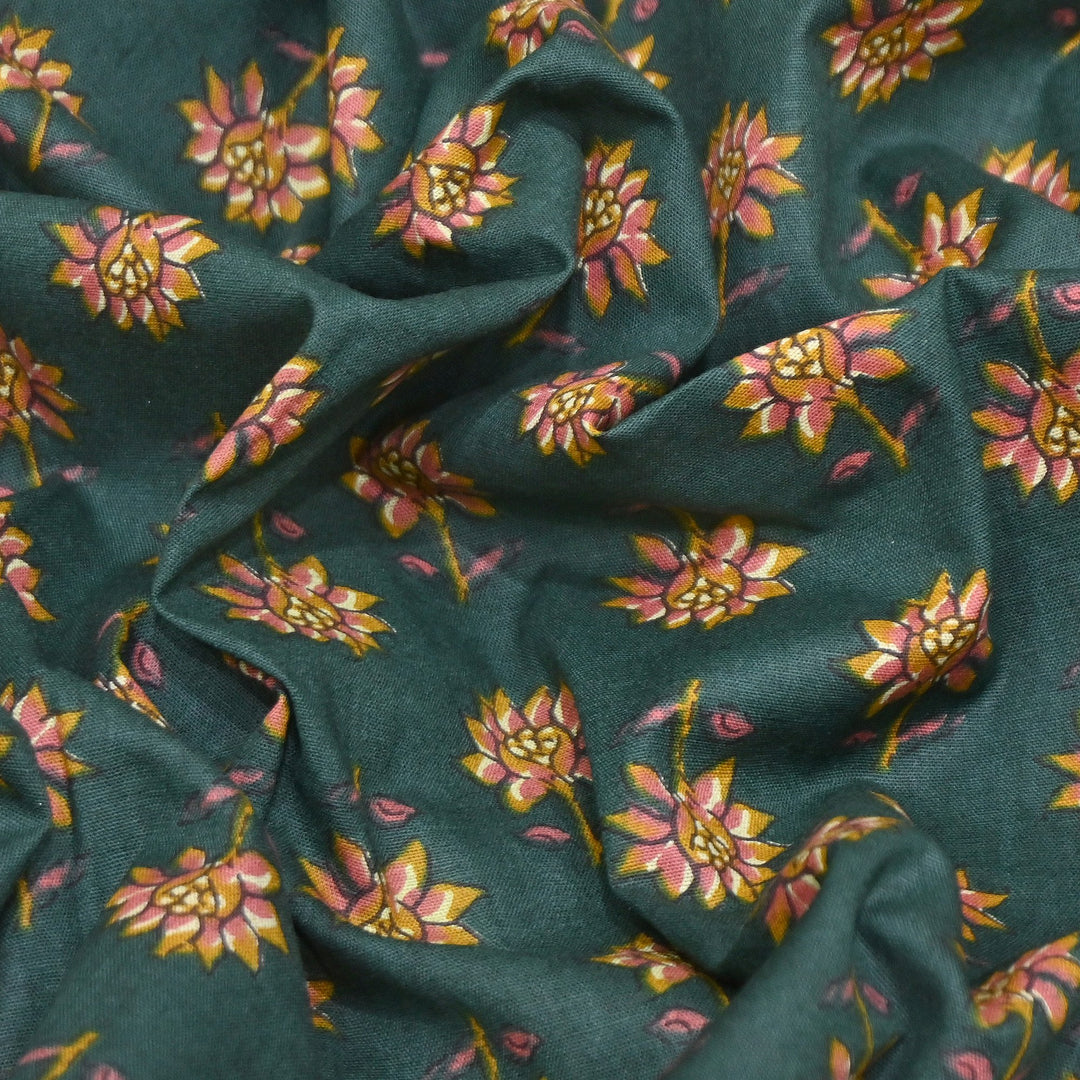Premium Cotton Printed Fabric | Soft Breathable Designer Cotton Fabric | 000350-34