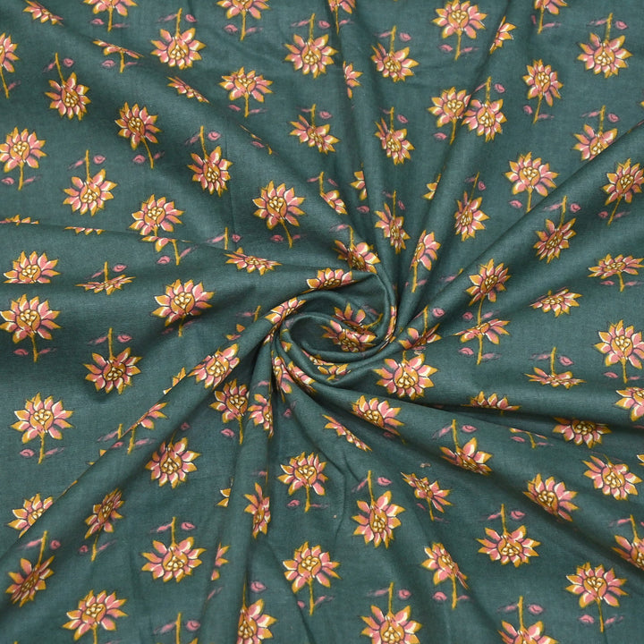 Premium Cotton Printed Fabric | Soft Breathable Designer Cotton Fabric | 000350-34
