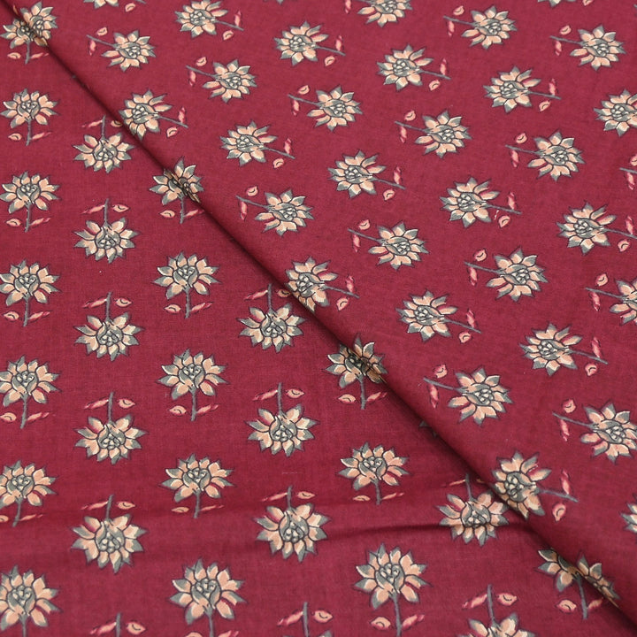 Premium Cotton Printed Fabric | Soft Breathable Designer Cotton Fabric | 000350-33