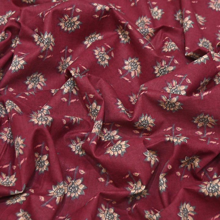 Premium Cotton Printed Fabric | Soft Breathable Designer Cotton Fabric | 000350-33