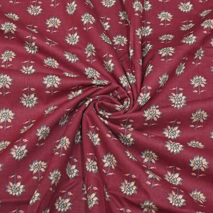 Premium Cotton Printed Fabric | Soft Breathable Designer Cotton Fabric | 000350-33