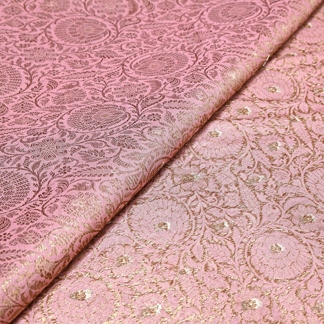 Premium Silk Katan Antique Brocade Fabric | Designer Zari Weave-001128-A29