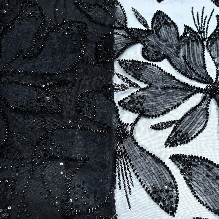 Beautiful Imported Net Cut Dana & Sequins Embroidery Fabric