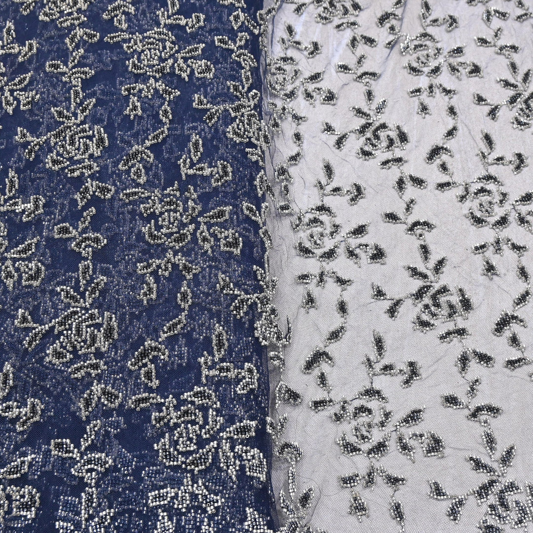 Premium Imported Net Cut Dana & Bead Embroidery Fabric 60" | CF4898-03