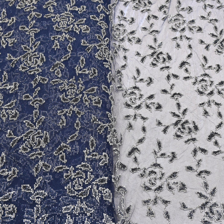 Premium Imported Net Cut Dana & Bead Embroidery Fabric 60" | CF4898-03