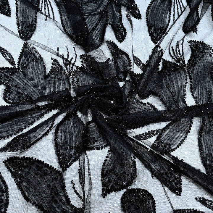 Beautiful Imported Net Cut Dana & Sequins Embroidery Fabric