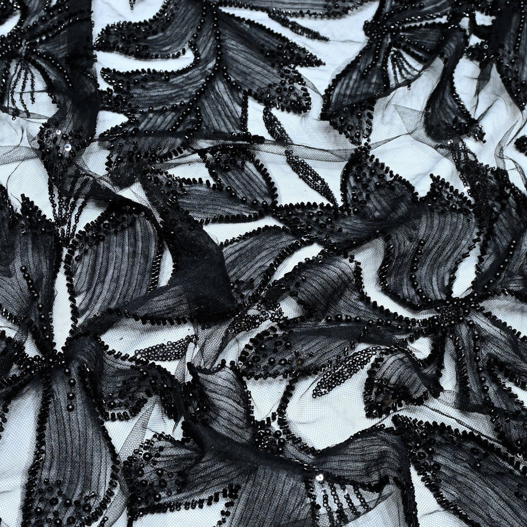 Beautiful Imported Net Cut Dana & Sequins Embroidery Fabric