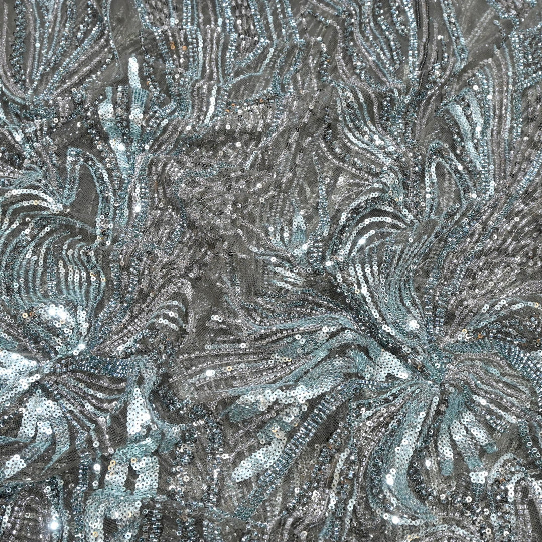 Beautiful Imported Net Cut Dana & Sequins Embroidery Fabric