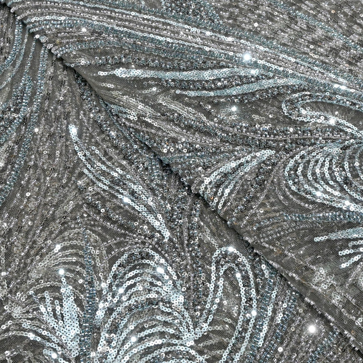 Beautiful Imported Net Cut Dana & Sequins Embroidery Fabric