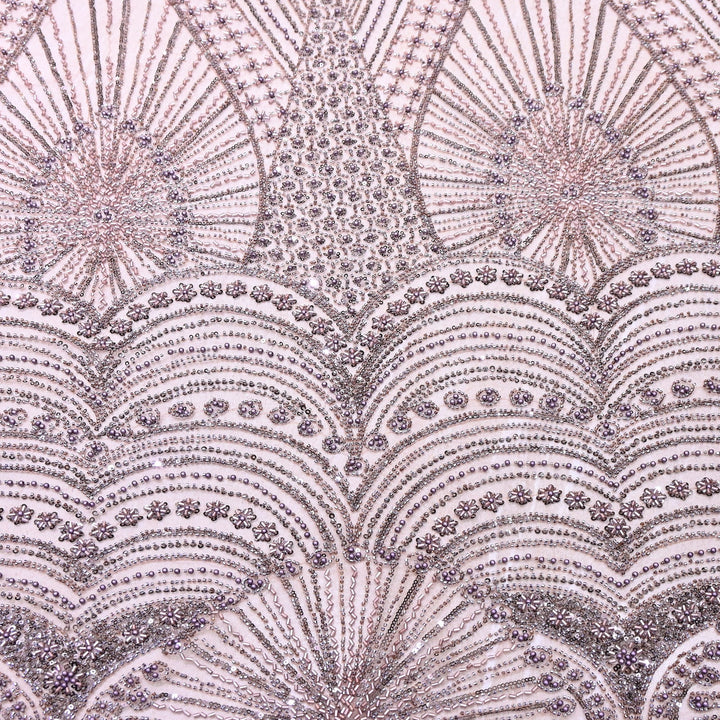 Imported Luxury Net Embroidery Fabric with Heavy Sequins & Beadwork | CF4858-A2