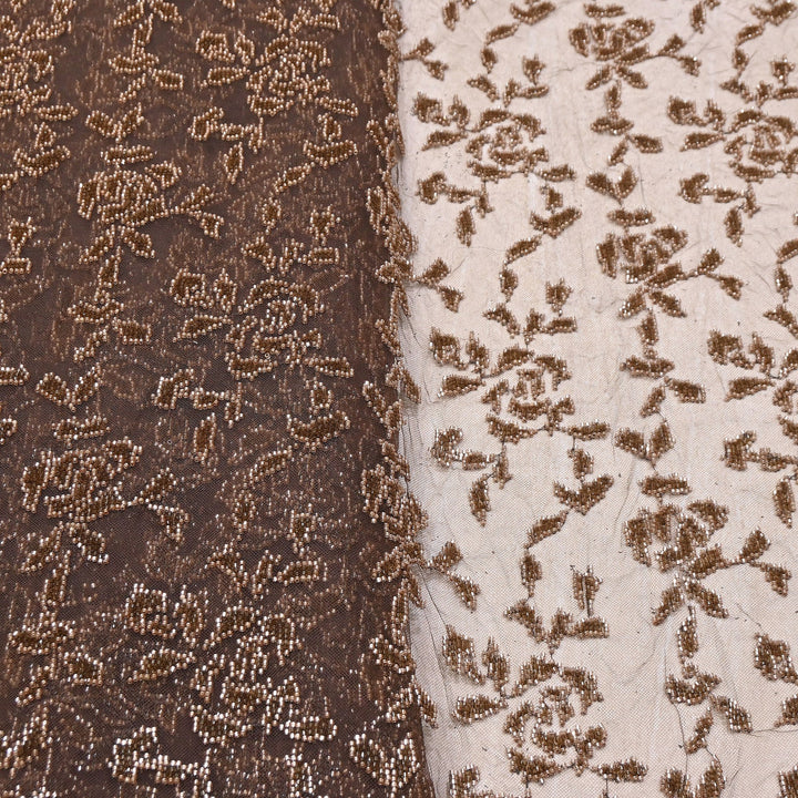 Premium Imported Net Cut Dana & Bead Embroidery Fabric 60" | CF4898-01