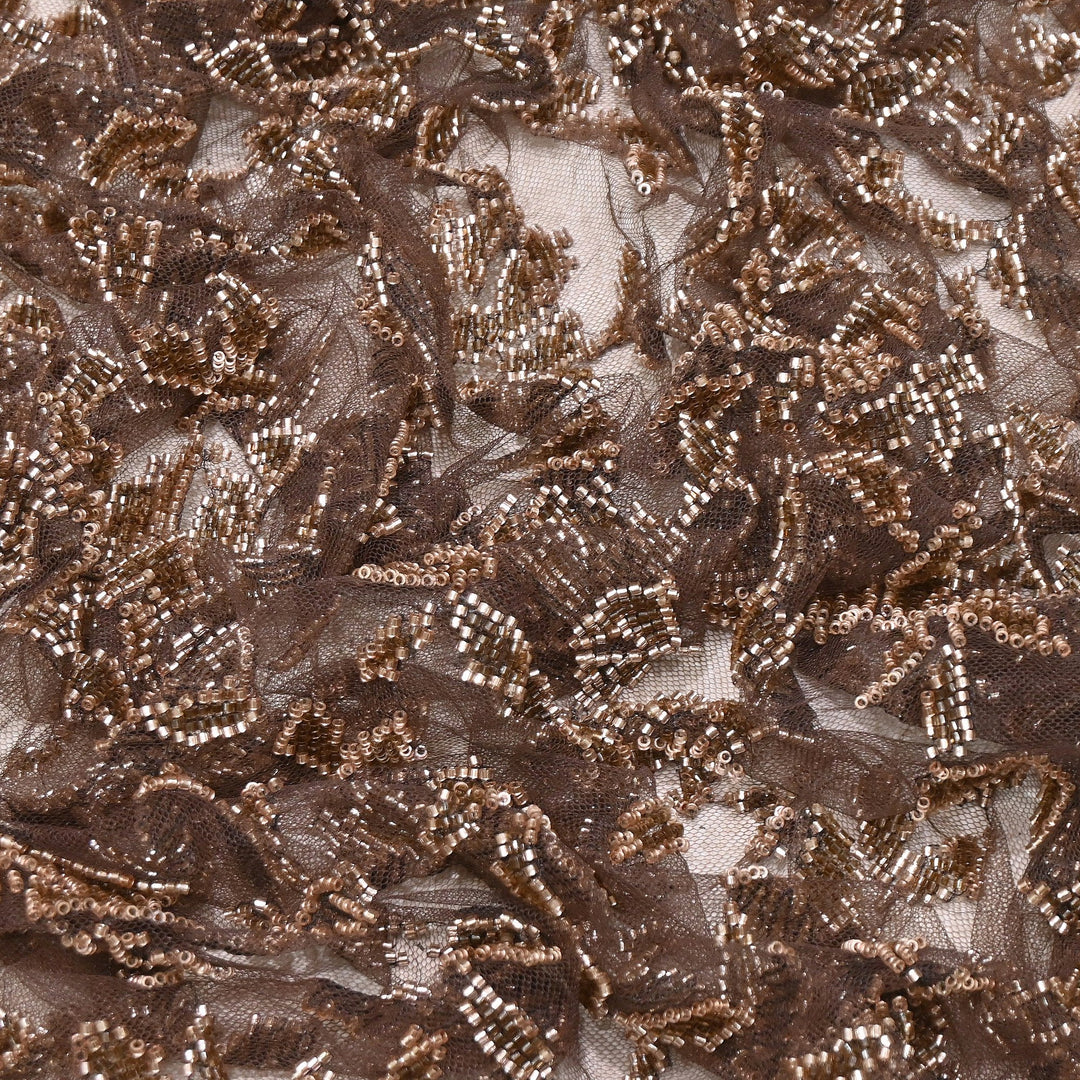 Premium Imported Net Cut Dana & Bead Embroidery Fabric 60" | CF4898-01